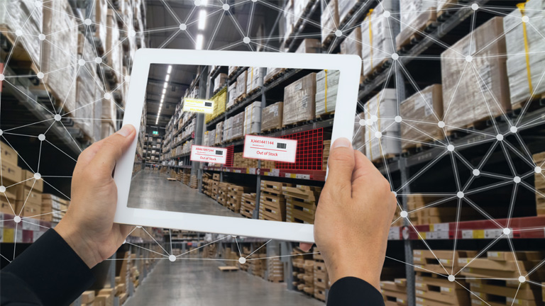 Smart device scanning storage stock