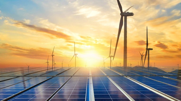Solar and wind farm 