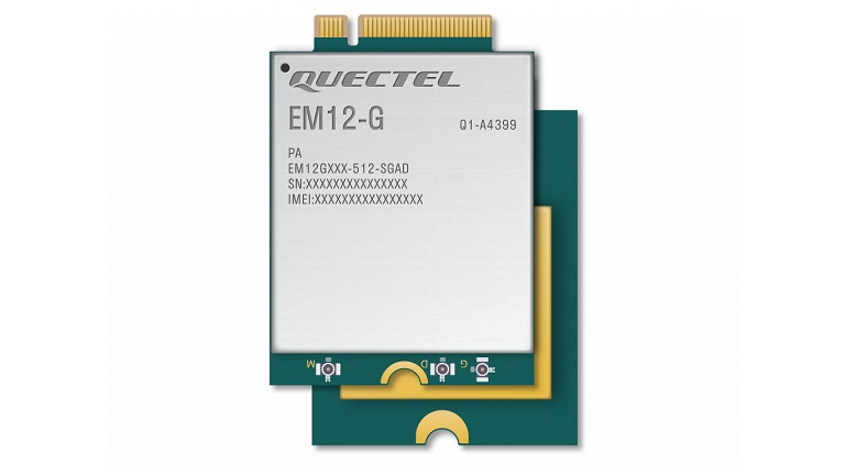 Quectel LTE-A EM12-G - front side of the module