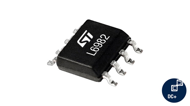 STMicroelectronics L6982 front side of the chip 