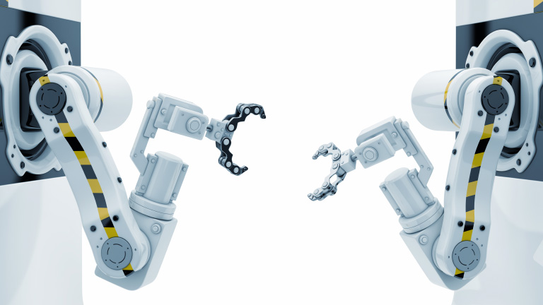 2本のロボットアーム