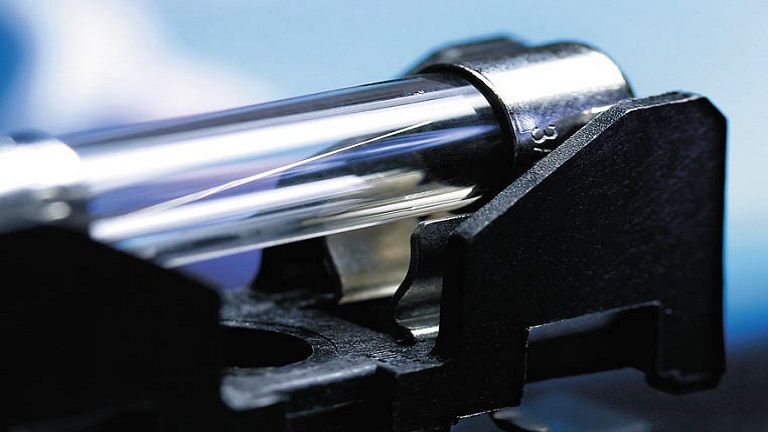 A close up of a fuse in a fuse holder