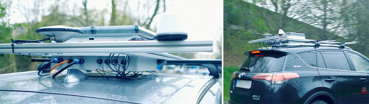 Disaster prevention sensor mounted on a car Disaster prevention sensor mounted on a car