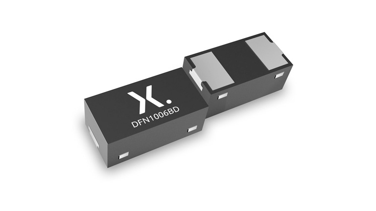 Nexperia 50 µA Zener diodes front and back side of the package 
