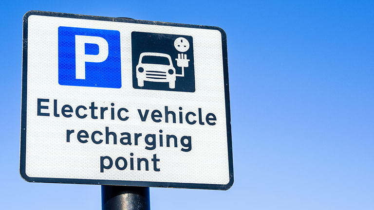 electric vehicle charging station sign