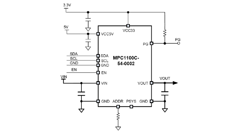 MPS MPC1100C-54-0002, 300W, Digital DC/DC Power Module