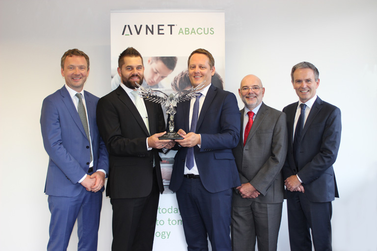 Molex team presents Avnet Abacus team with distribution award Molex team presents Avnet Abacus team with distribution award