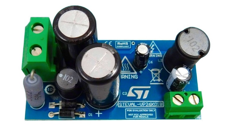 STMicroelectronics STEVAL VP26K01B evaluation board - top view STMicroelectronics STEVAL VP26K01B evaluation board - top view