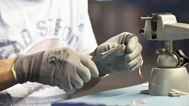 person using tools