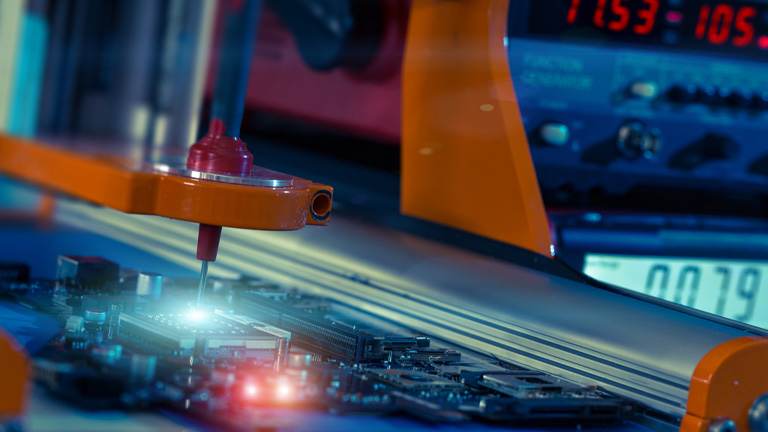 Robot working on an embedded board