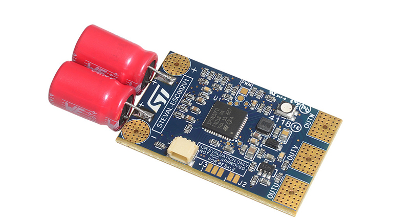 STMicroelectronics STEVAL-ESC002V1 - front side view of the board