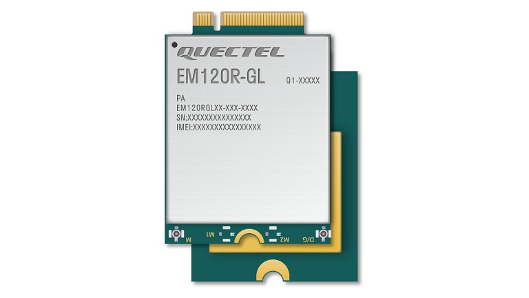 Quectel LTE-A EM120R-GL - front side of the module