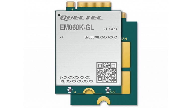 Quectel LTE-A EM060K-GL - front side of the module