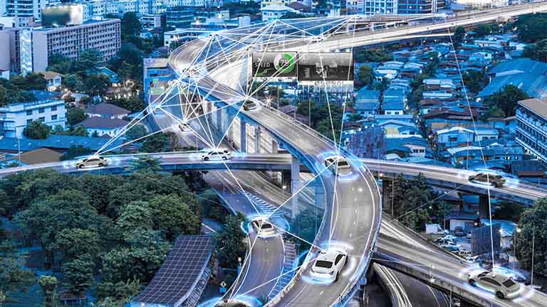 Autonomous vehicles communicating with each other on roads