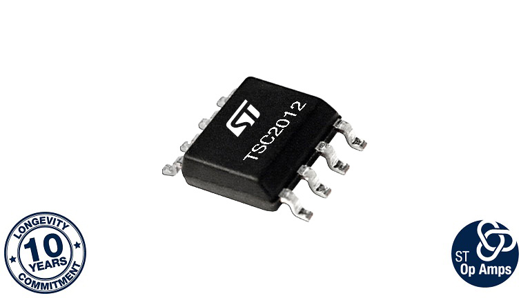 STMicroelectronics TSC2012 - top side of the amplifier